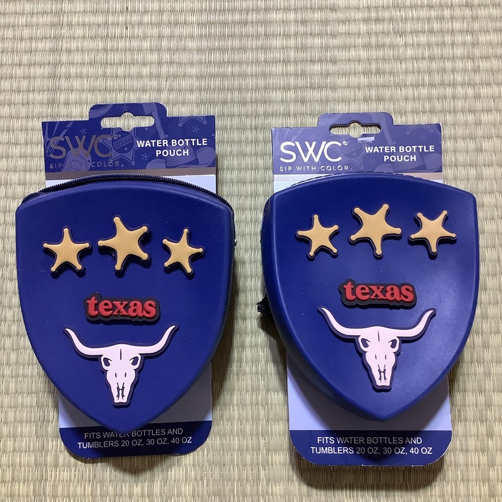 SWC Blue Texas Water Bottle Pouch Set of 2